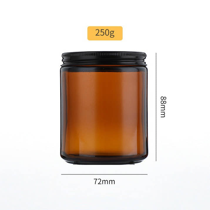 Glass Candle Cup with Lid for DIY Aromatherapy and Home Decor 200 mL