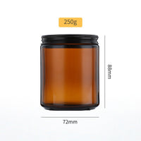 Glass Candle Cup with Lid for DIY Aromatherapy and Home Decor 200 mL