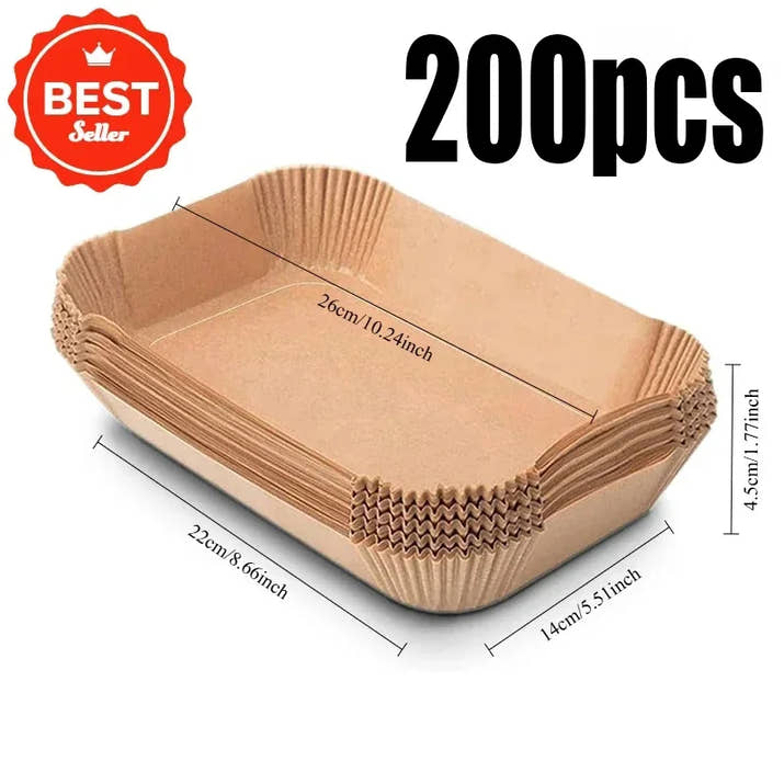 Disposable Air Fryer Paper Non-Stick Kitchen Baking Airfryer Mat Oilproof Micro-wave Barbecue Pad Baking Paper Liner Accessories