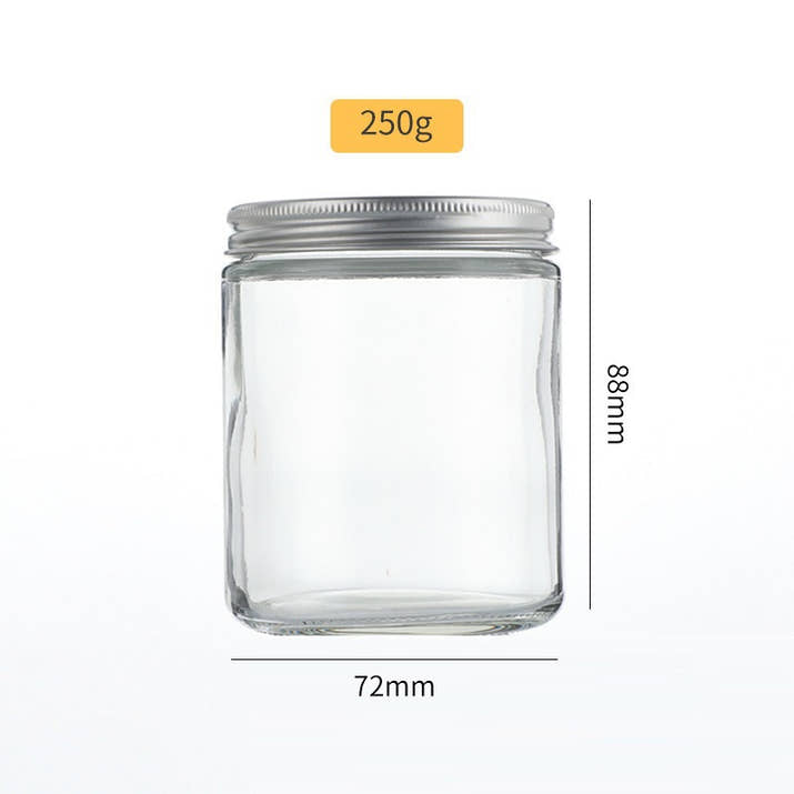 Glass Candle Cup with Lid for DIY Aromatherapy and Home Decor 200 mL